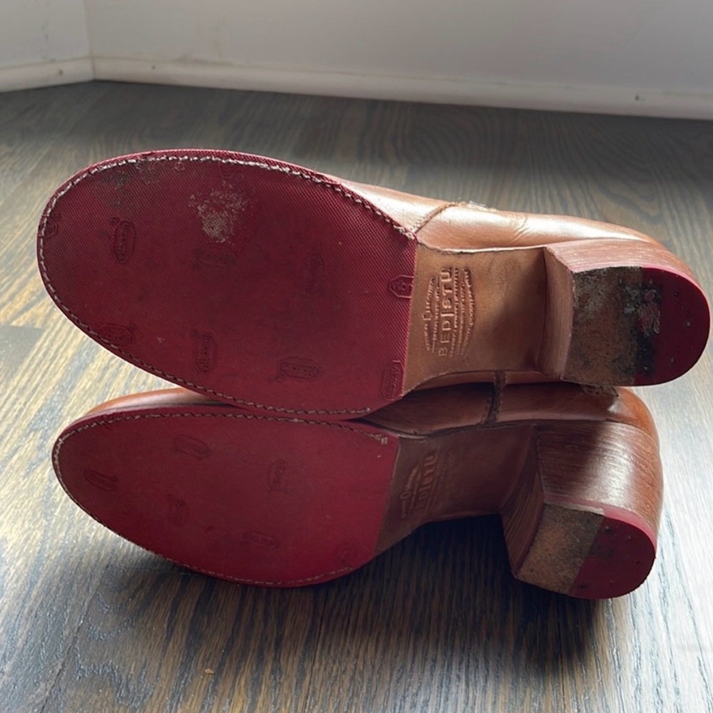 Women’s Bed Stu Tan Leather Ankle Boots Size 11M - Picture 4 of 4